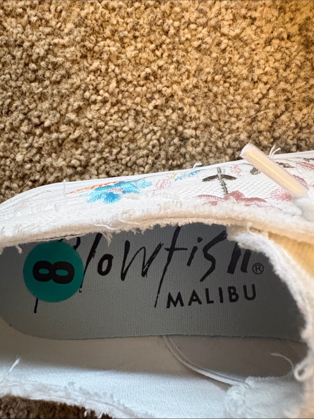 Blowfish white canvas sneakers with multicolor floral embroidery - Picture 6 of 7